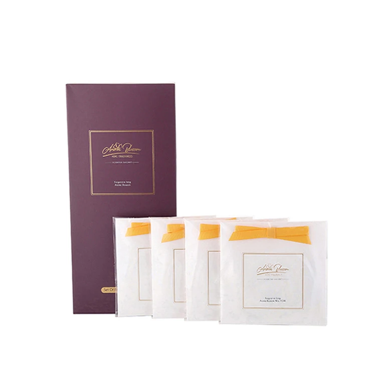 Factory Price Vermiculite Stone Fragrance Envelop Sachet Aroma Long Lasting Paper Sachet With Hanging Hook