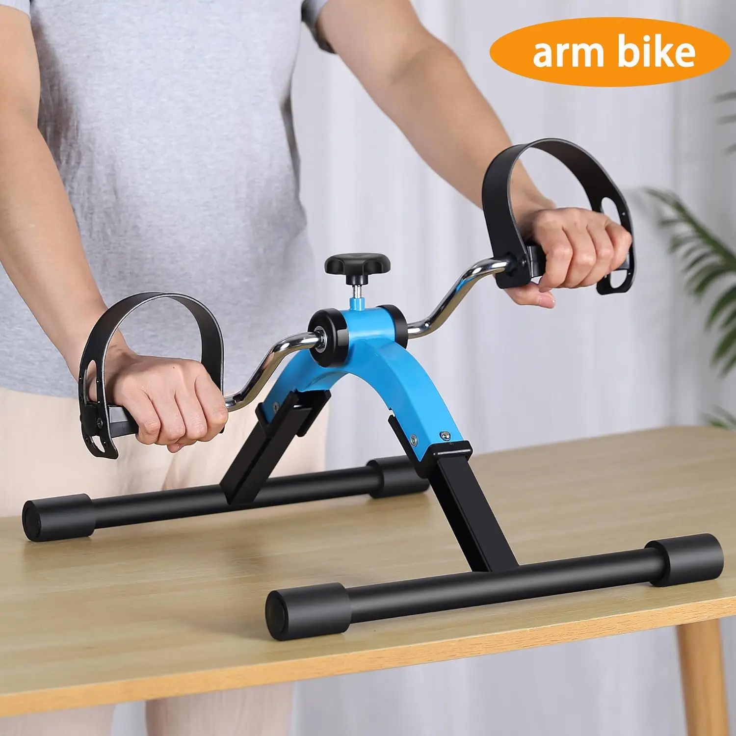 Mini Portable Pedal Exerciser Foldable Exercise Bike for Home Use Leg and Arm Cycling for Gym