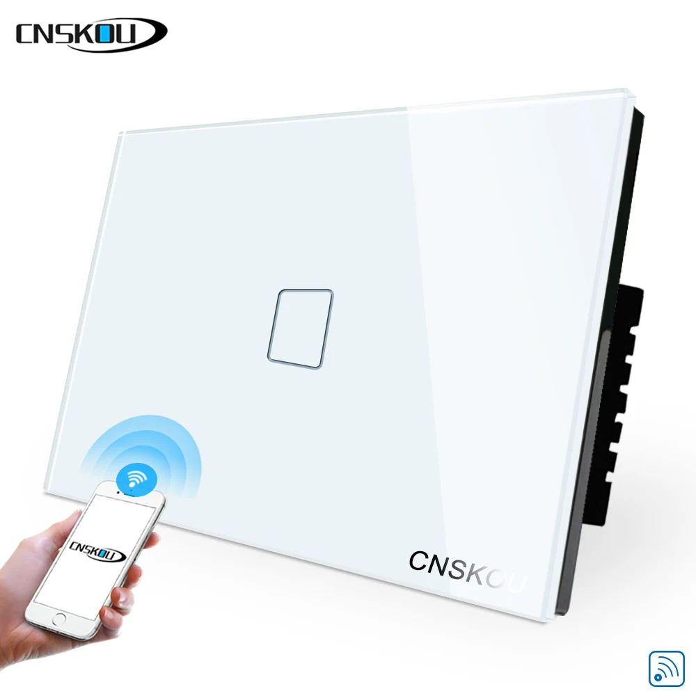 Sankou нам Wifi 1gang 1way коммутатор совместим с google home, Alexa, Tuya с управлением через телефон смарт-переключатель