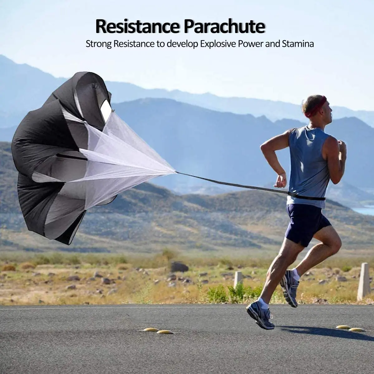 Speed & Agility Training Set with TPE Ladder Resistance Parachute 12 Disc Cones 4 Steel Stakes