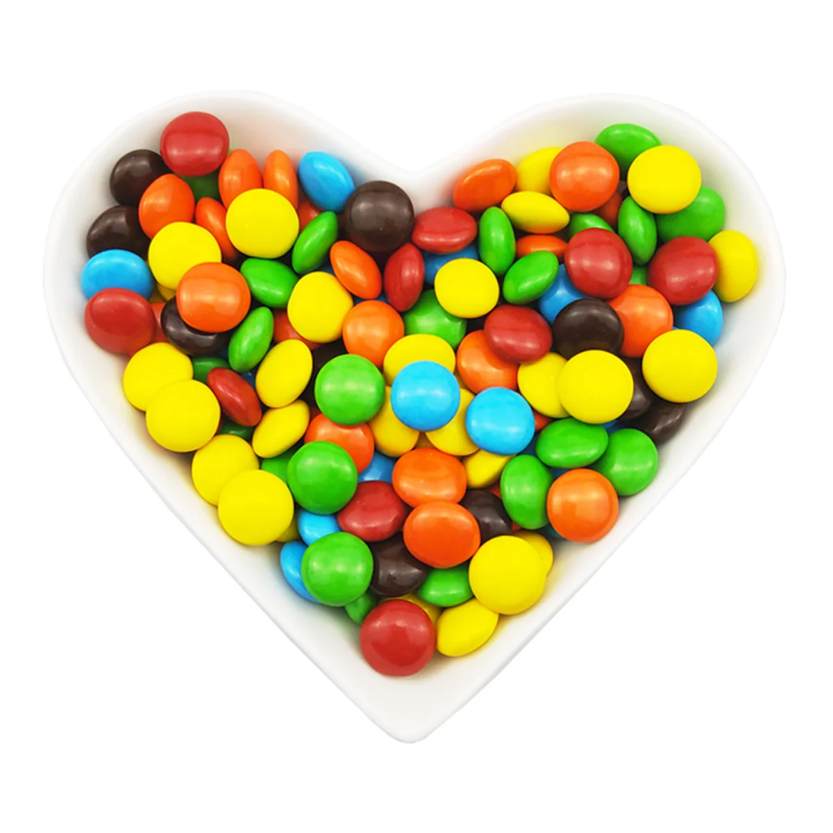 
button shaped candy with chocolate 