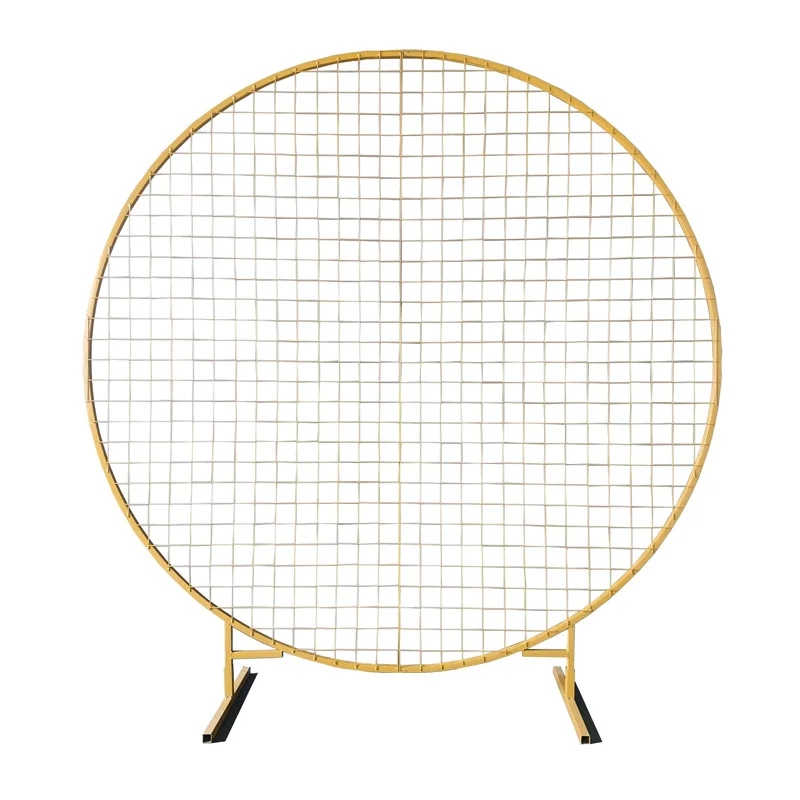 5 Ft White Gold Metal Round Balloon Arch Stand Circle Mesh Arch Stand for Wedding  Birthday Party Baby Shower Decorations