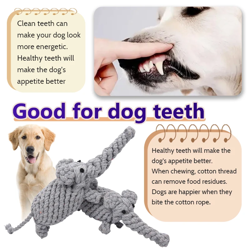High Quality Elephant Cotton Rope Small Pet Dog Chewing Toy