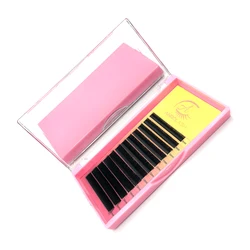 Custom Logo Wholesale PBT Fiber Silk Mink Eyelash Extension YY Shape False EyeLashes Extensions