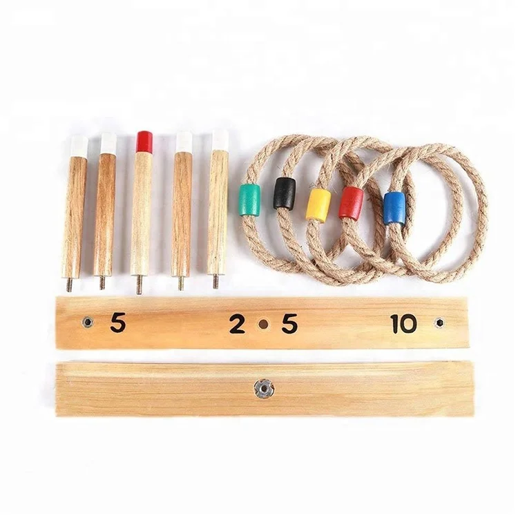 Wooden ring toss Games with good quality outdoor yard playing game customized game set
