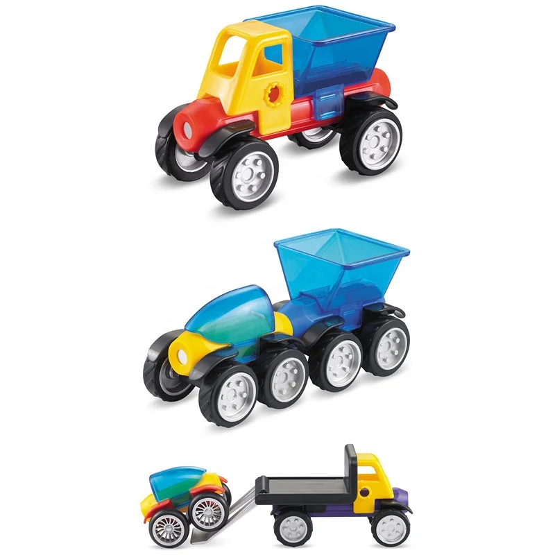 
21 pcs diy magnetic building blocks and cars learning stem educational toys for kids 