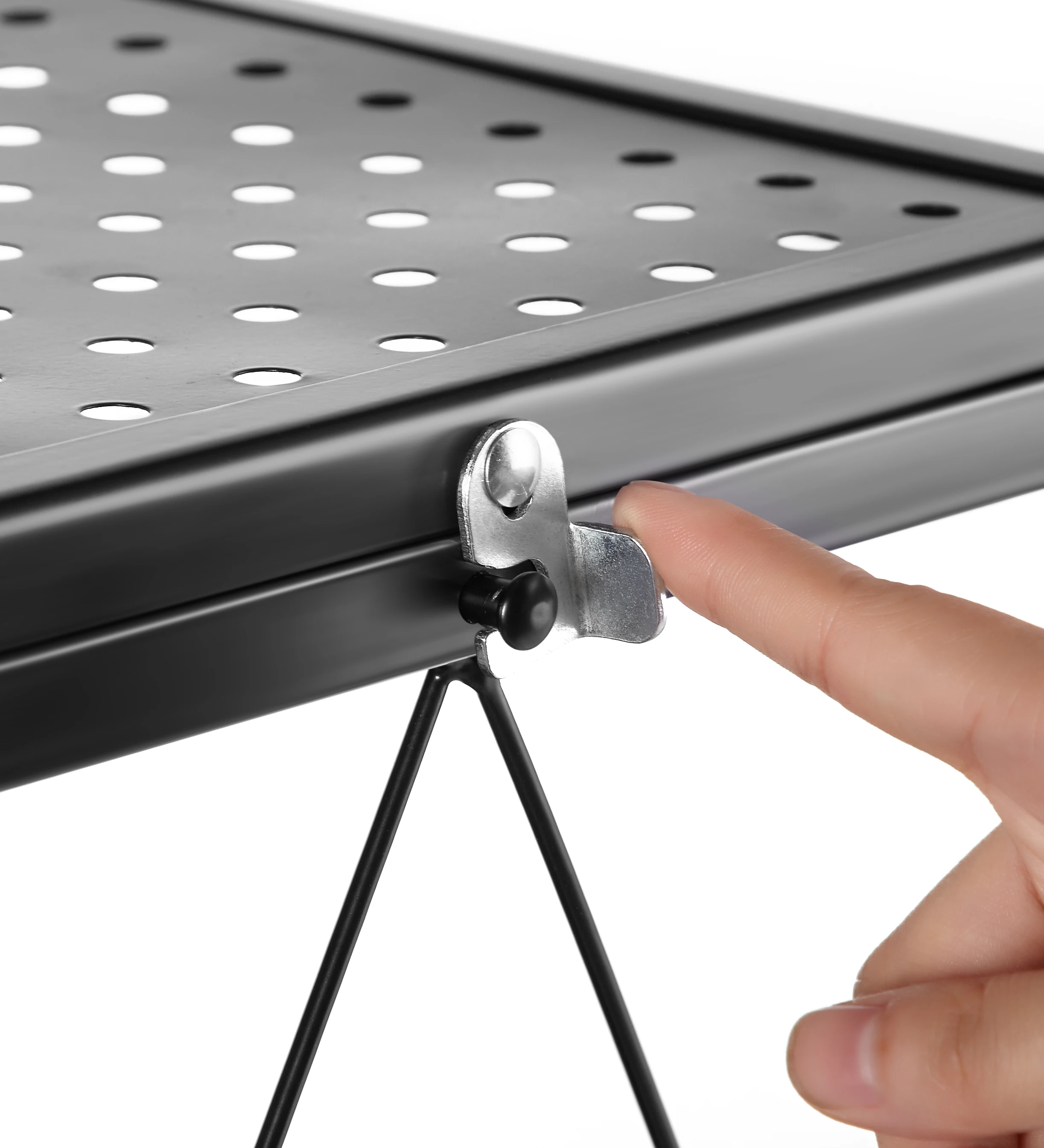 LIJIN 3 Tier Metal durable general purpose multifunctional foldable collapsible household rolling storage rack