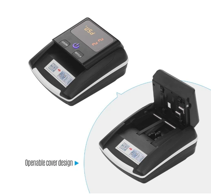 2022 Portable Banknote Detector USD EUR RUB Mini Money Detector Currency Detector OEM for Office