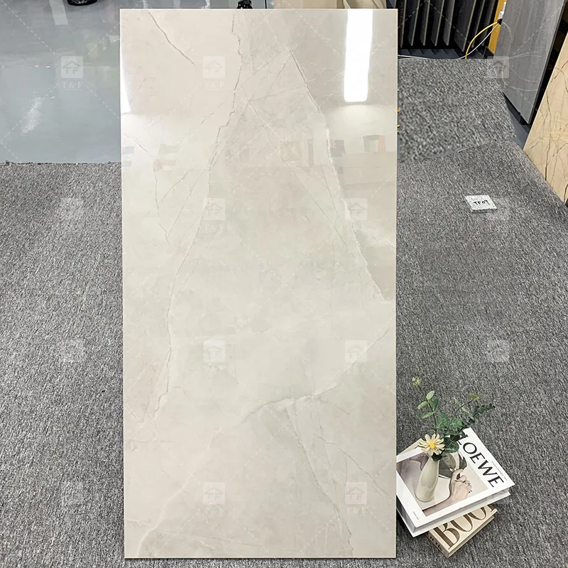 600x1200 Luxury Marble Look Glossy Porcelain Floor Tile for House Use or Hotel