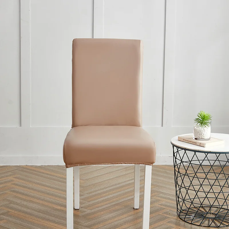 Chair cover new solid color elastic leather set chair office waterproof and dustproof chair cover