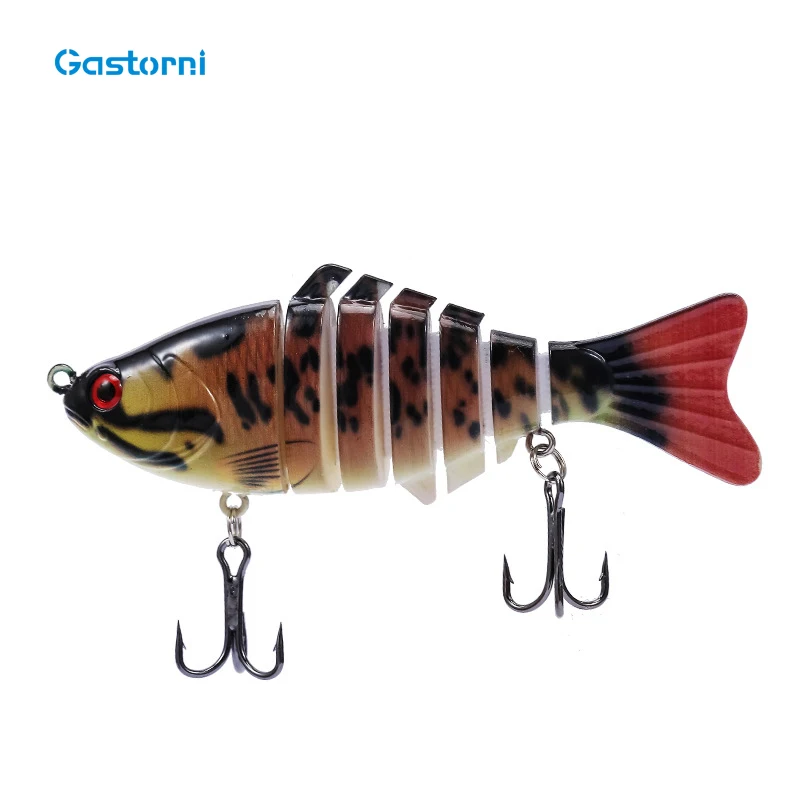 GASTORNI 10cm 15.7g Custom Logo Trout Bionic Lifelike Artificial Plastic 7 Segment Multi Jointed Fishing Lure Segmented