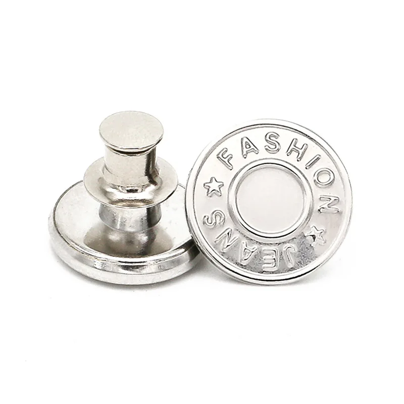 Manufacturers Wholesale Brass Metal Button Replacement Jeans Buttons No Sew Instant Detachable Clothes Buttons Pins For Jeans