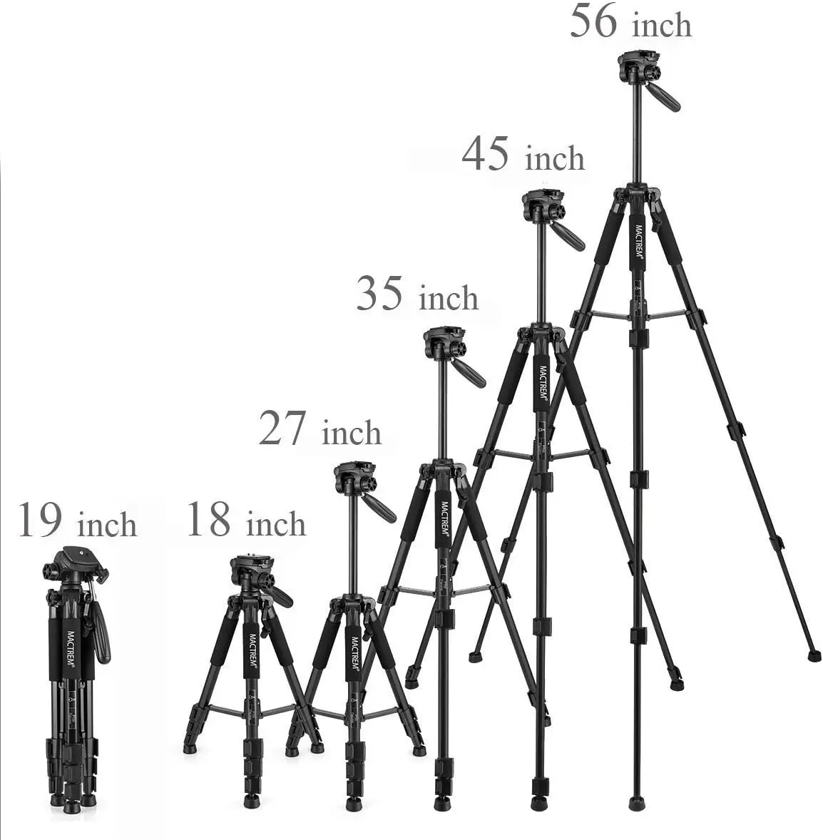 
Mactrem PT55 5kg Load Travel Camera Tripod for DSLR SLR Canon Nikon Sony Olympus DV with Carry Bag 