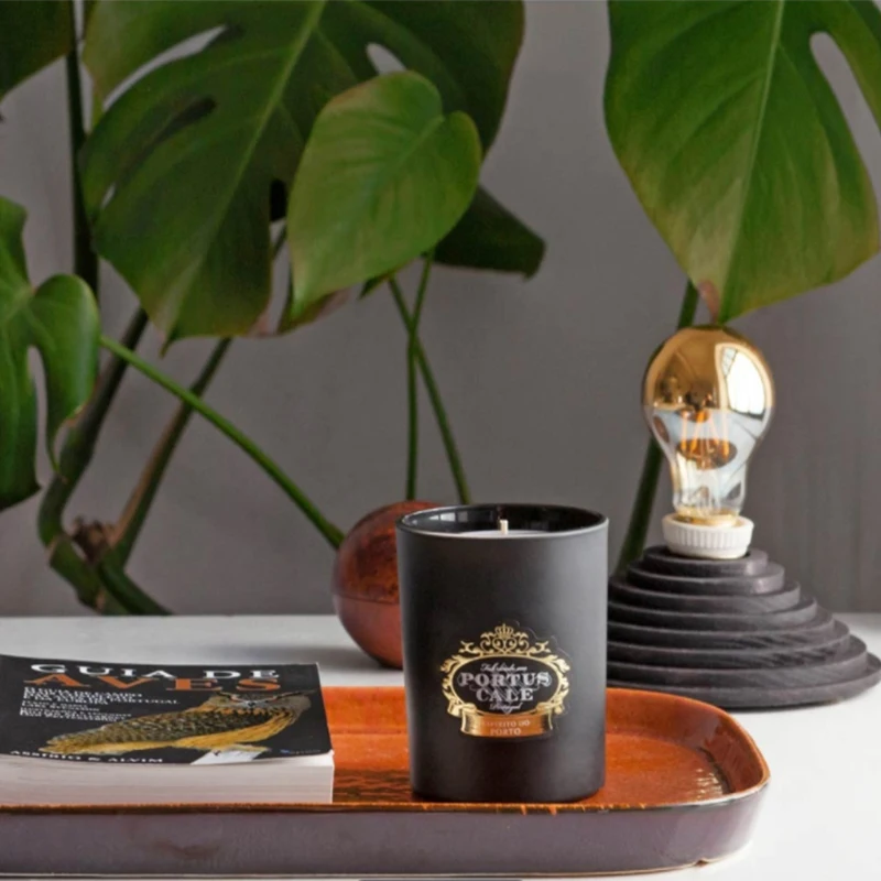 Wedding gift  set wood box packaging Scented aroma soy wax frosted candle jar with wood lid