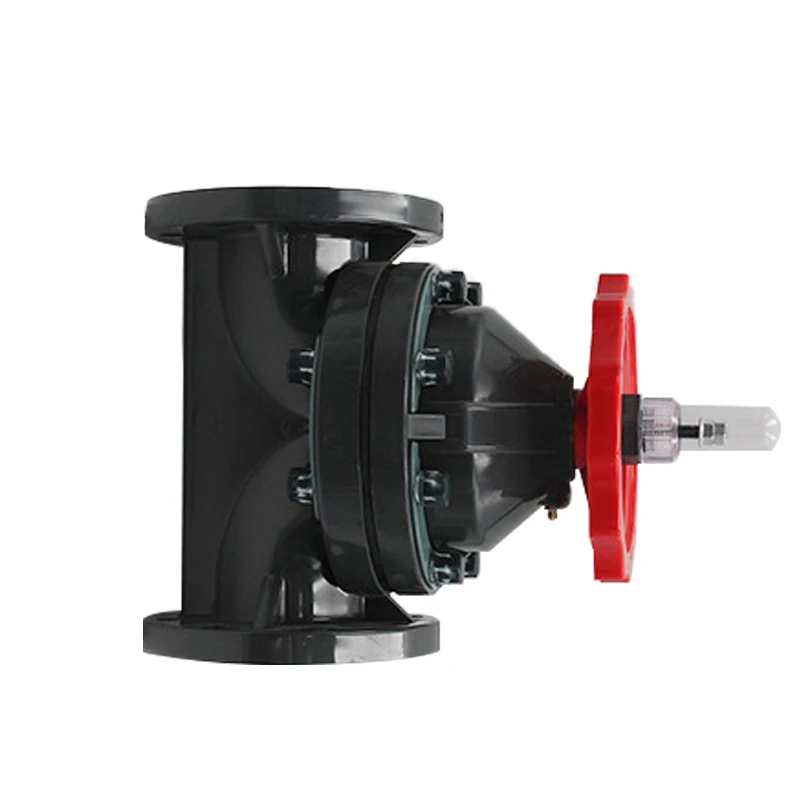 Заводская поставка, пластиковый диафрагменный клапан, Прочный переносной ручной фланец, ПВХ диафрагменный клапан на продажу