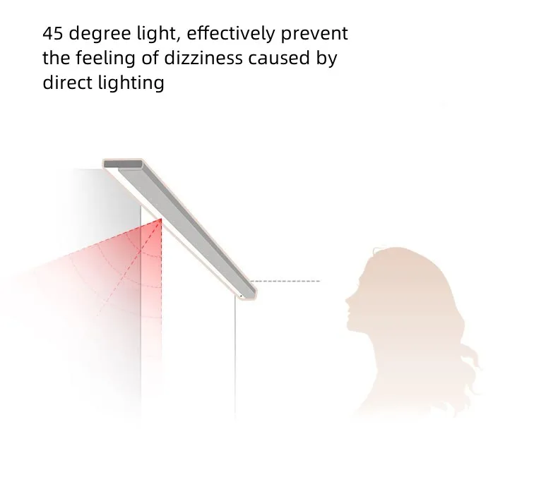 45 degree linear light oblique under cabinet led light embedded led light with wine display cabinet lamp