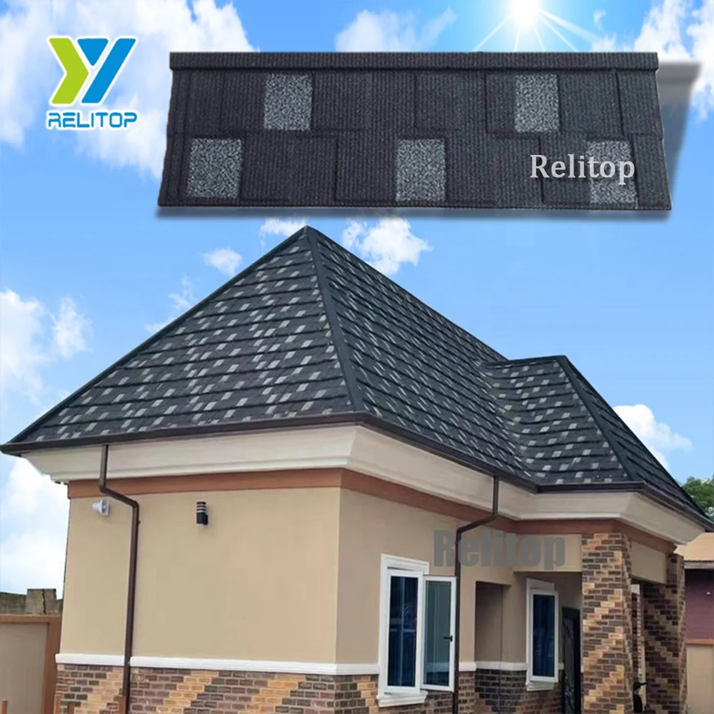 Building material metal roofing sheet design Stone coated roof tile Wood Shake Type roofing in Nigeria