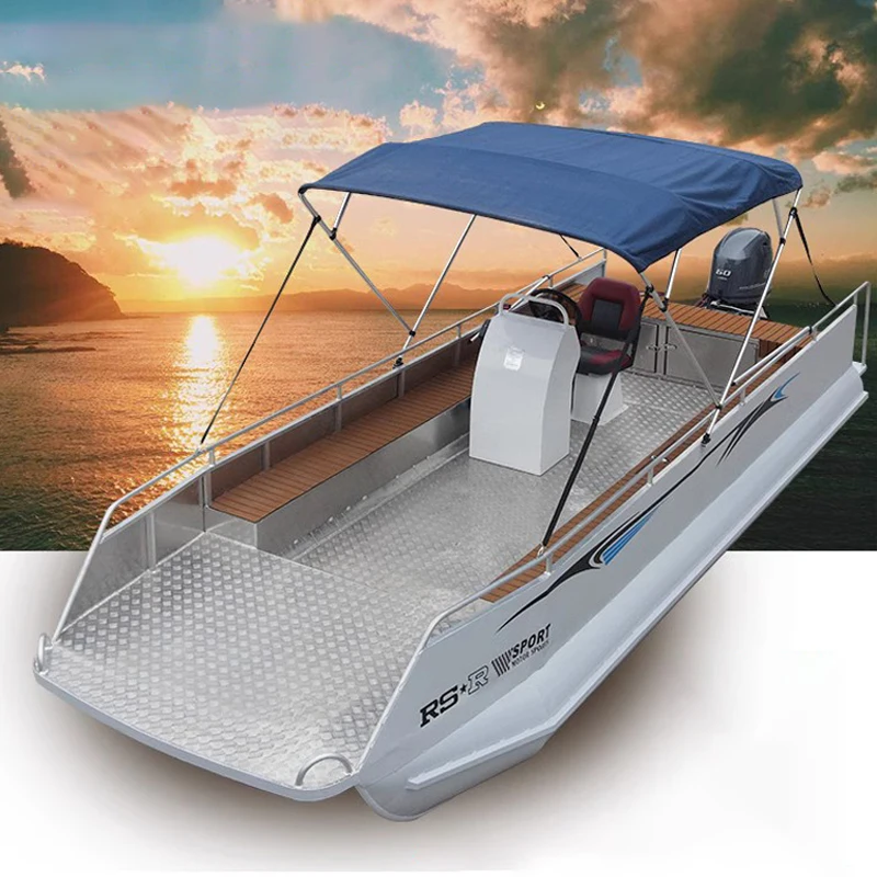 High-Quality Luxury Floating Aluminum Fishing Boat Yacht Outboard Catamaran Family House Pontoon Boats for Sale