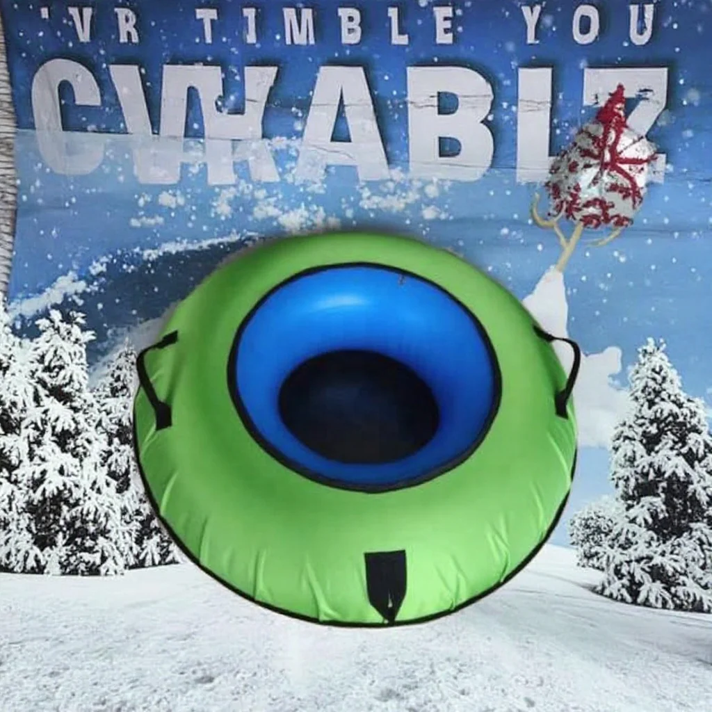 Good Industrial Commercial Heavy Duty PVC Inflatable Snow Sled Tube 2 Pack Towable Ski for Kids and Adults for Winter