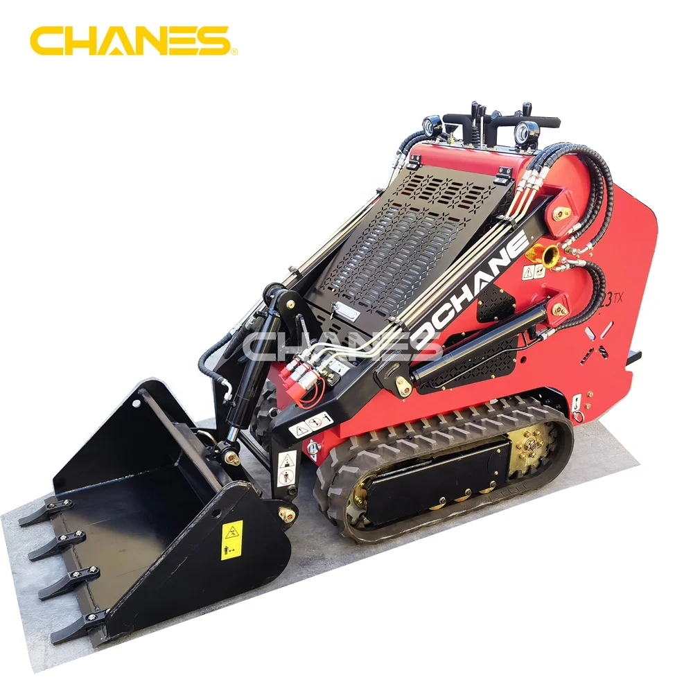 2024 China new mini skid steer loader 23hp   diesel walk behind crawler loader tracked skid steer loader  made in china