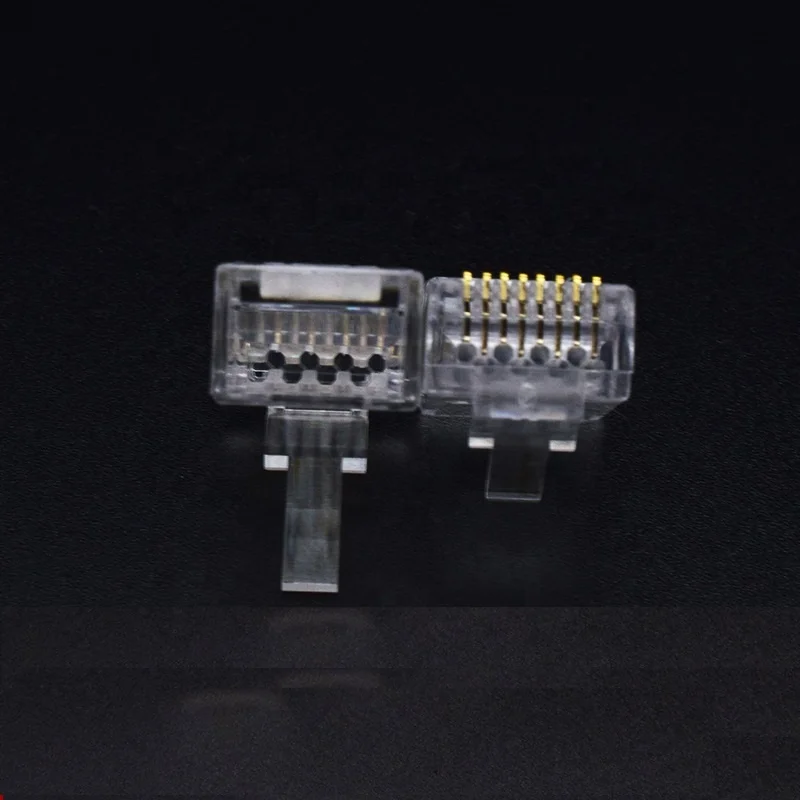 Crystal 8Pin RJ45 Modular Plug Network Cable Connector Adapter for Shielded Crystal Cat5 Cat5e Cat6 Rj 45 Ethernet Cable Plugs