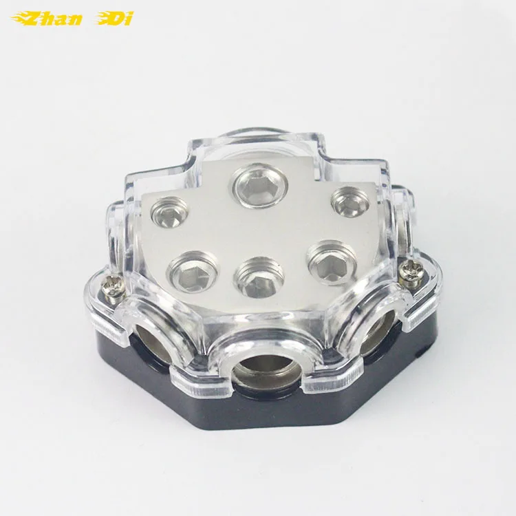 distribution block 2*0GA IN-4*4GA+2*8GA OUT Camper Car Audio Distribution Fuse Block with Ground Mini ANL Fuse Box Distribution