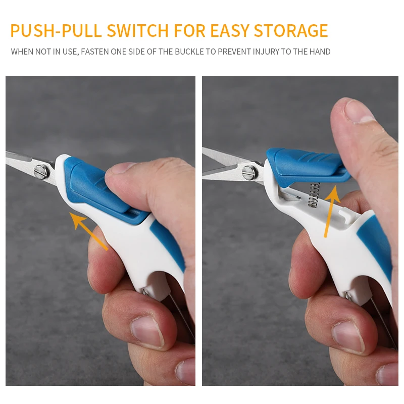 Braided Line Scissors Fish Clippers Stainless Steel Fishing Scissors Blade Rubber Handle Flechtleine-Schere Angelknipser