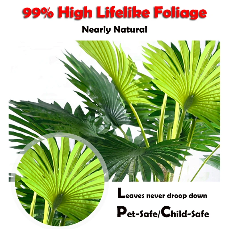 
170cm Washington areca palm tree artificial big foliage in basket pot 