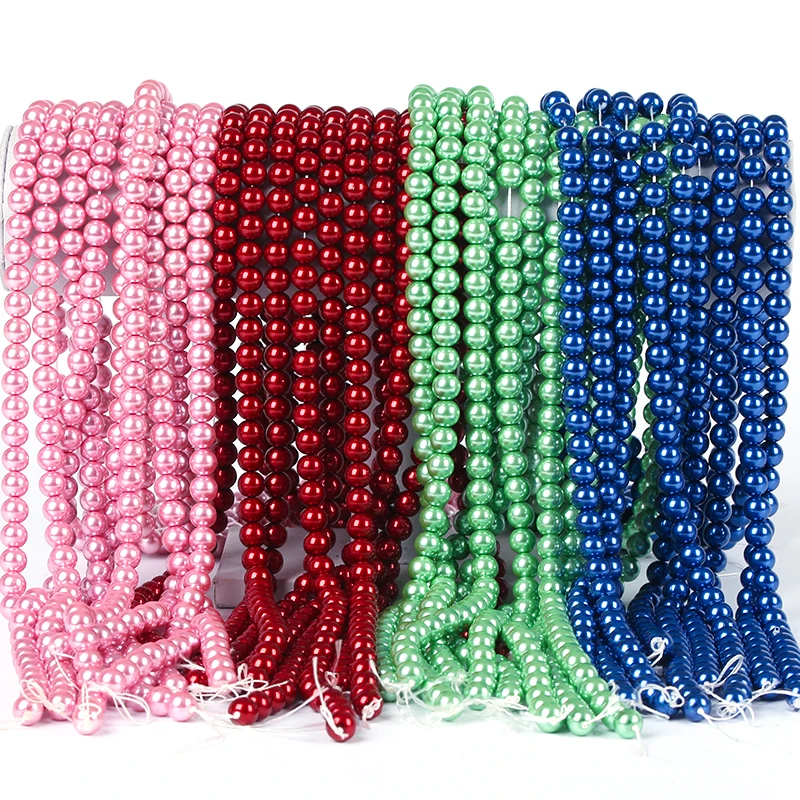 Factory wholesale 3-16mm AA Grade quality Glass round beads threading Glass pearls beads with hole