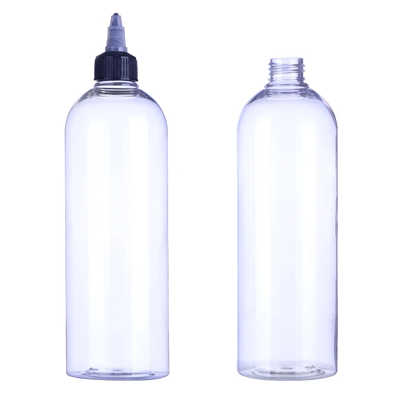 Plastic PET pointed mouth cap squeeze bottle wholesale bathroom products body skin care Custom Pigment water beauty bottle