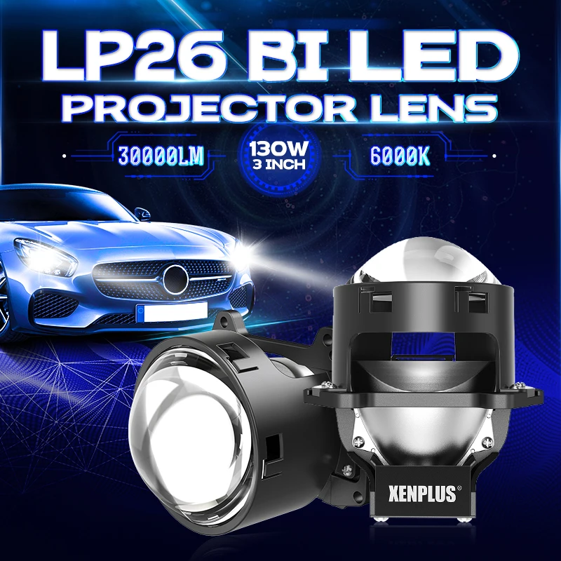 Cheap Price LP26 130W 30000LM 6000K 3 Inch RHD/LHD 12V IP68 Car Fog Light LED Projector Lens