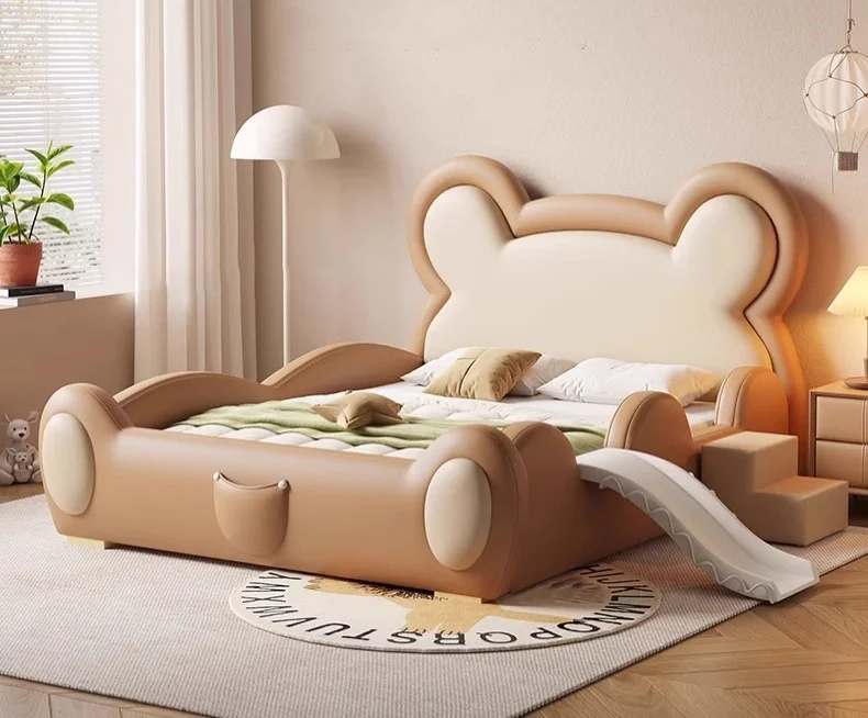 Hot Sales Children Animal Shaped Beds for the Kids New  Bear  Design Bed Boy Lovely Double Kids Bed Bedroom Furniture Set