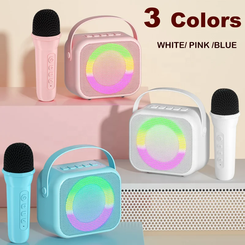 Portable Home family KTV Kids Children BT Music Gaming Speaker Mini Outdoor Wireless Karaoke Speaker with MIC and Bluetooth