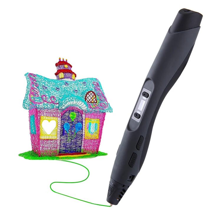 New 4 color 3D printing pen SL-300A support PLA/ABS/PCL Low temp Speed Control & Adjustable Temperature 3d Printing Pen with USB