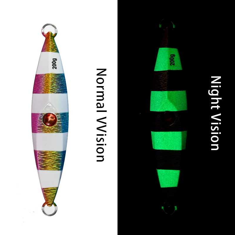 34# Weihai Slow Barras Dyeing Machine Striped Tuna Hard Bait Jig Lure Mackerel Tuna Sea Metal Jig Vertical Jigging Fish Lure