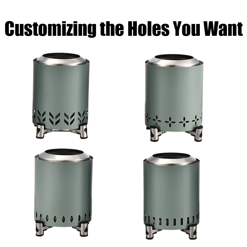 Table Fire Pit Camping Stove Outdoor Backpack Hiking Anti-smoke Windproof Stove Firewood Stove smokeless table top fire pit