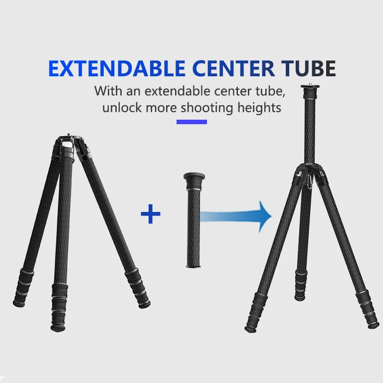 OBO 1.2kg Photography Portable Tactical Tripod Carbon Fiber Professional Camera Tripod with Quick Locking System