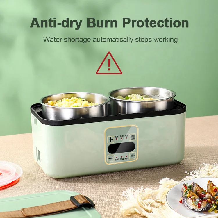 New Adult 304 Stainless Steel Multifunctional Heated Bento Lunch Box Electric Lunch Box Food Warmer For Office