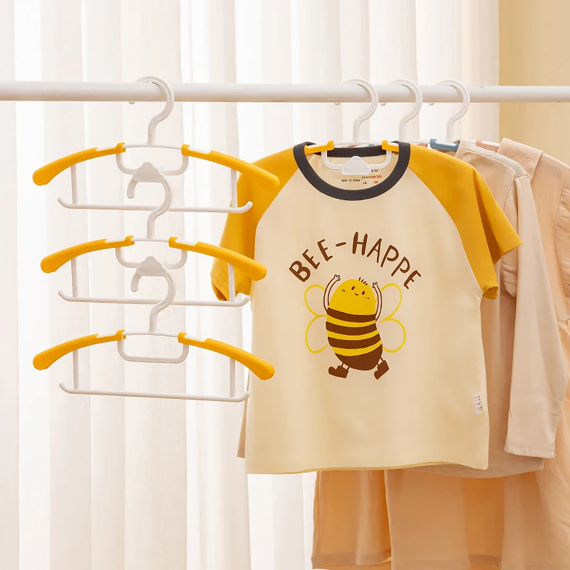 Children Small Hanger Plastic Hanger for Household Stretchable Hanger