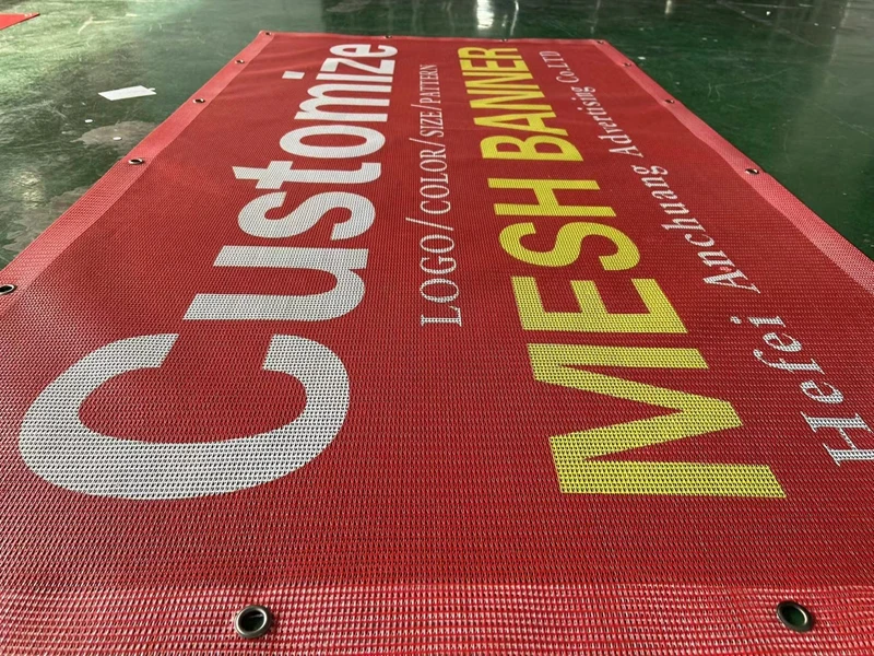 Custom printing large format pvc advertising mesh banner windproof builders mesh banner