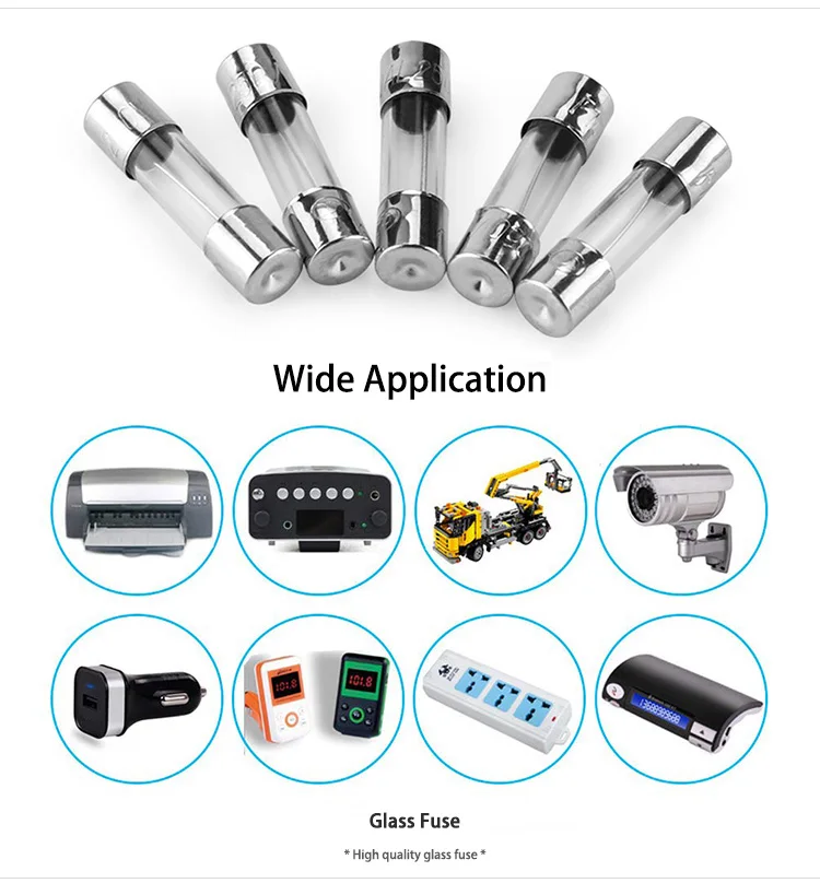 IEC Glass Fuses 5x20mm Automotive electronic glass tube electronic fuses