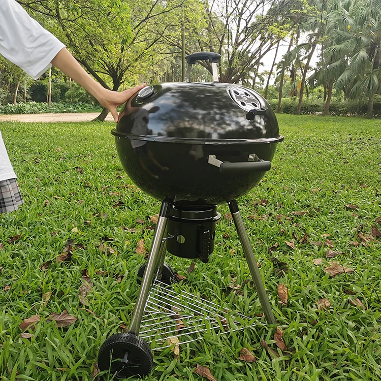 22 inch Commercial Camping Garden Black Enamel Kettle Barbecue Grill Outdoor Charcoal BBQ Grill