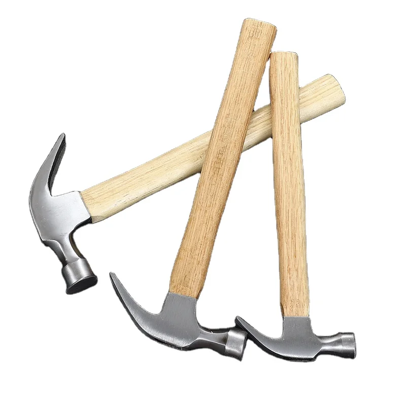 Hardware Hand Tool Industrial Grade Claw Hammer Design Light Weight Carbon Steel OEM Wood Handle Hammer Promotional Wooden Hamer