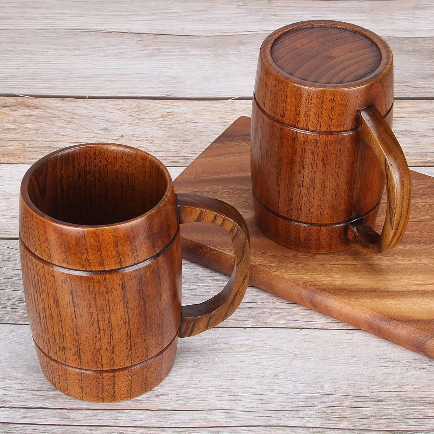 ecofriendly bamboo wood mug cup handmade Drinking utensils custom logo coffee cup with handle