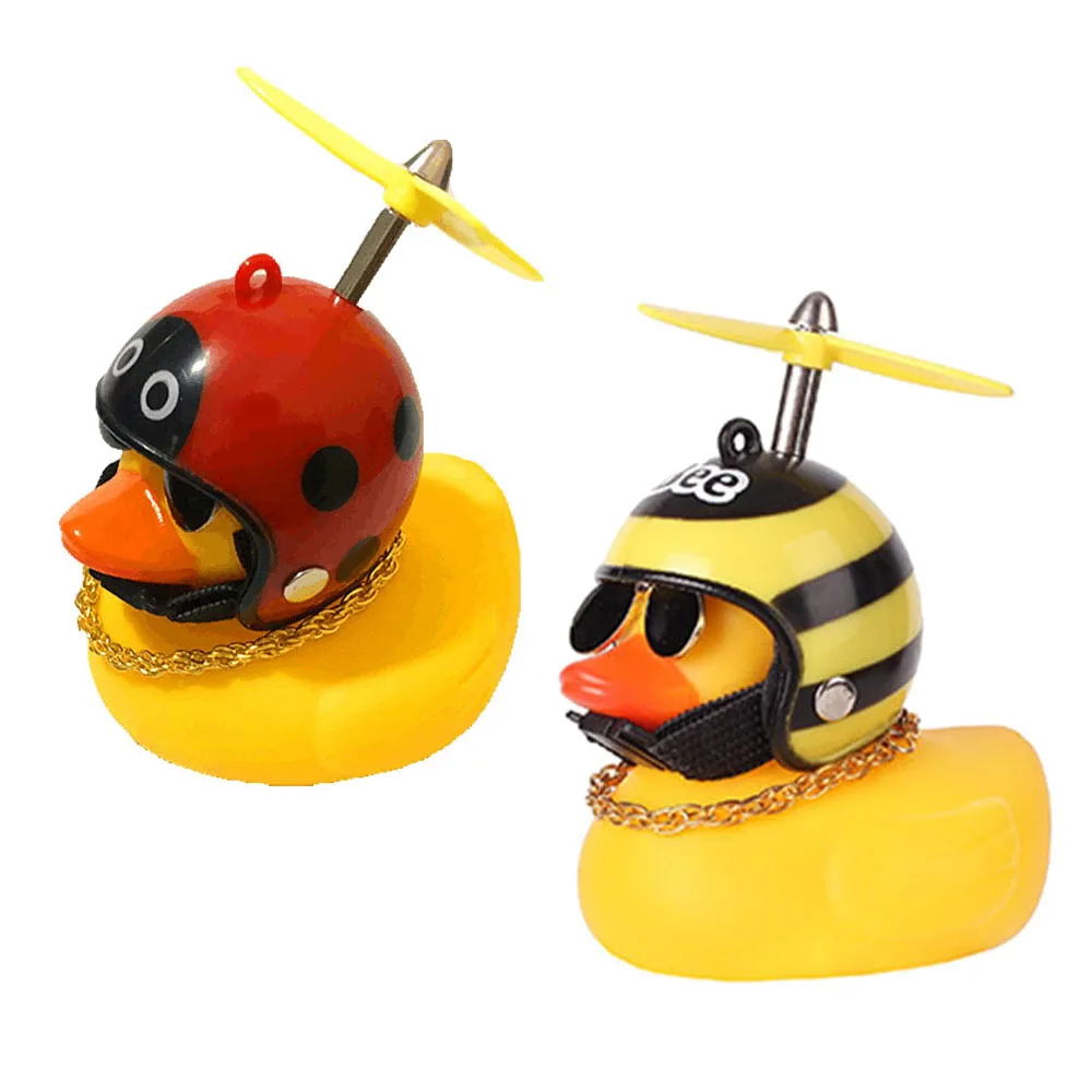 High Quality Little Yellow Cute Propeller Horn Accessories Adults Cycling Light
