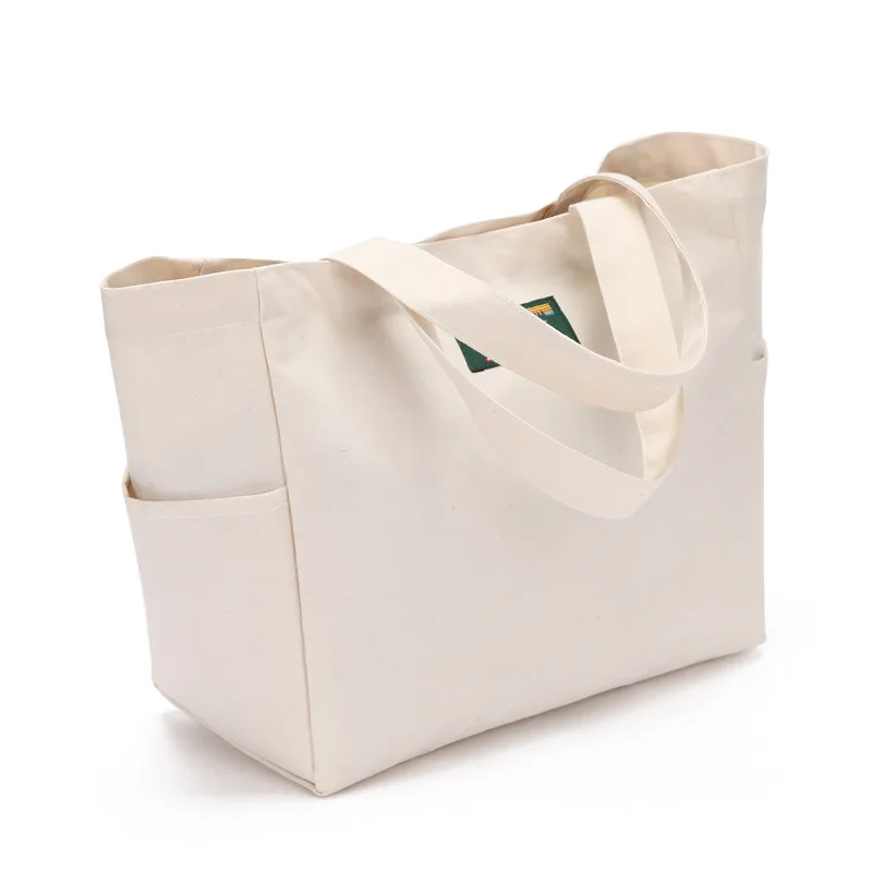 Factory Wholesale Strong Heavy Cotton Canvas Bag, Washable Reusable Grocery Tote Bag, Cotton Shopping Bag