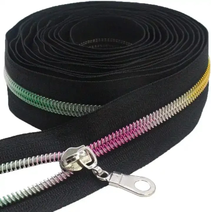 HENGWEI Brand Factory wholesale cheap #5 rainbow coil nylon zipper tape for garment