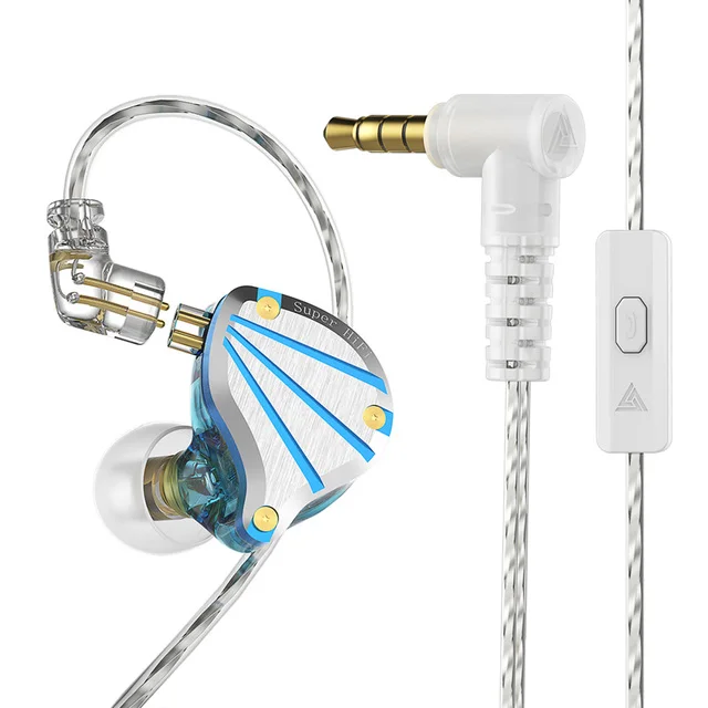 QKZ AK6 титановые стерео шумоподавляющие HiFi проводные наушники-вкладыши с