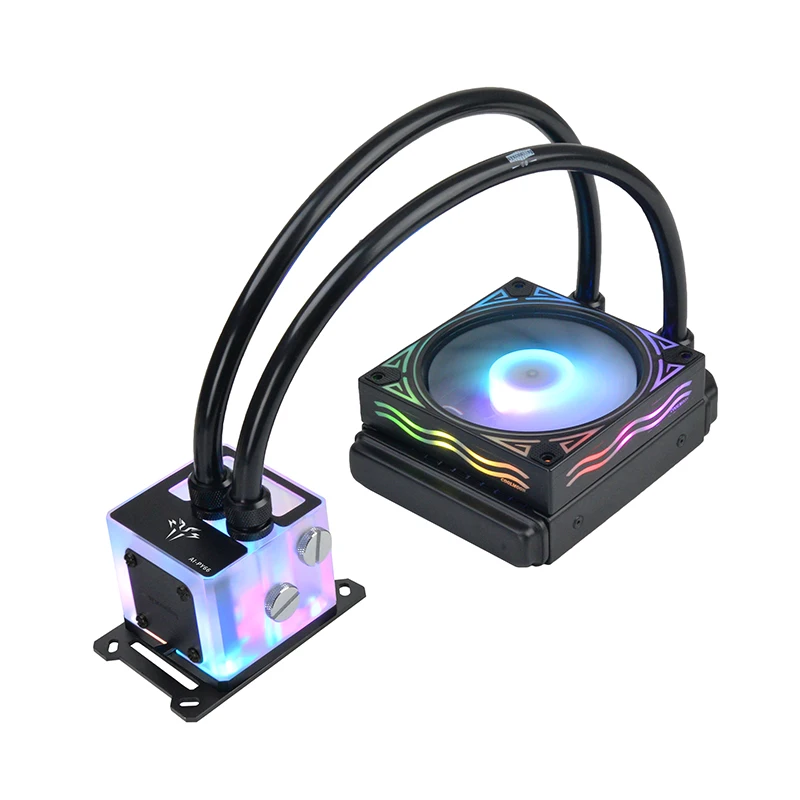Кулер для процессора с водяным охлаждением, RGB-подсветкой, LGA 1151/2011/AM3 +/AM4