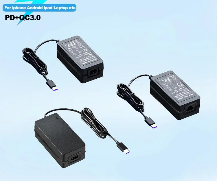 multiple ports 65w 120watt 120w 19.5v 3.33a type-c usb c laptop charger 20v 6a desktop adapter for dell acer sony hp